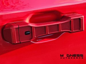 Jeep Gladiator Billet Door Handle - Aluminum - Red - w/ Keyless Entry